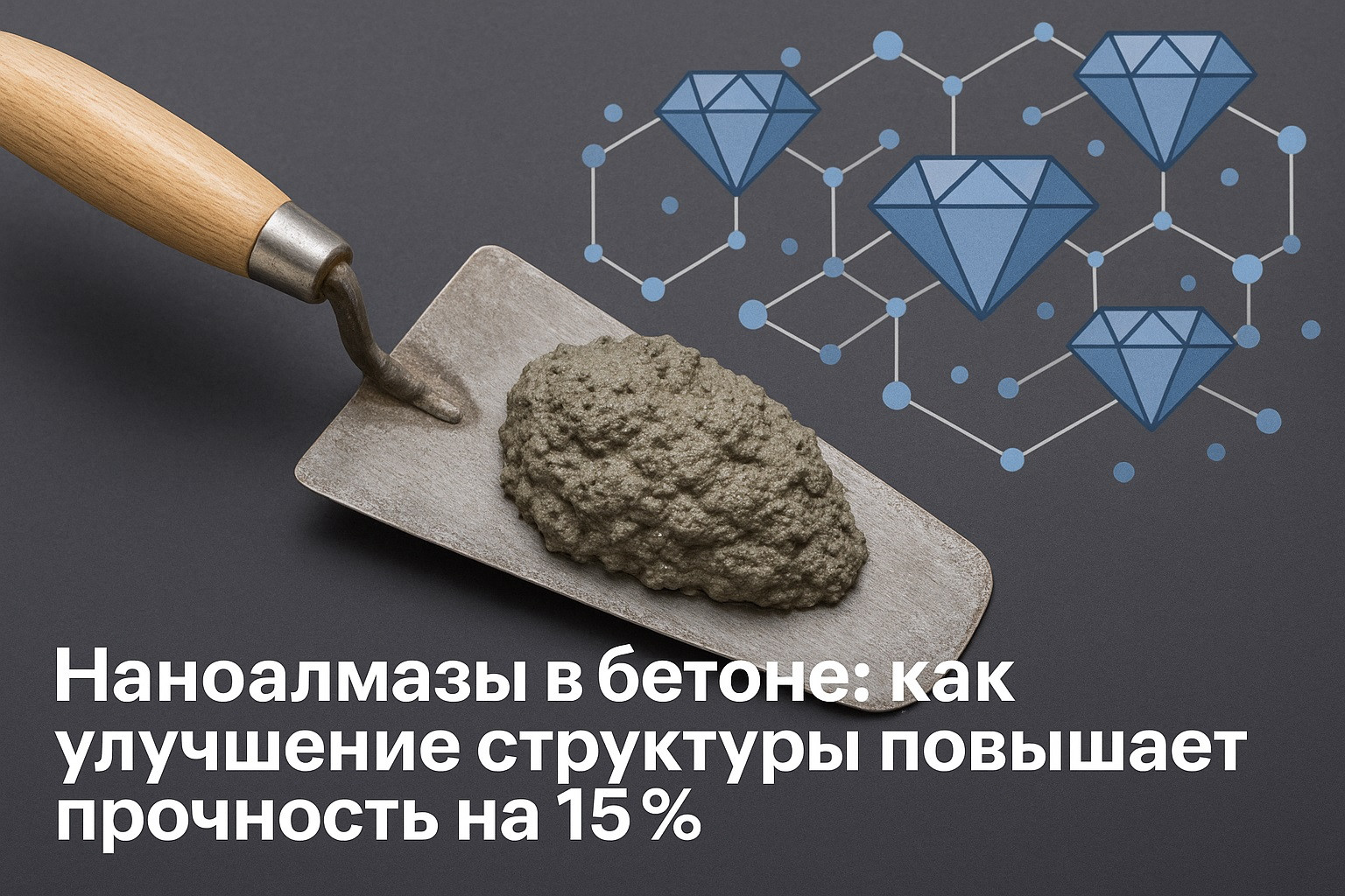 Наноалмазы в бетоне: как улучшение структуры повышает прочность на 15%