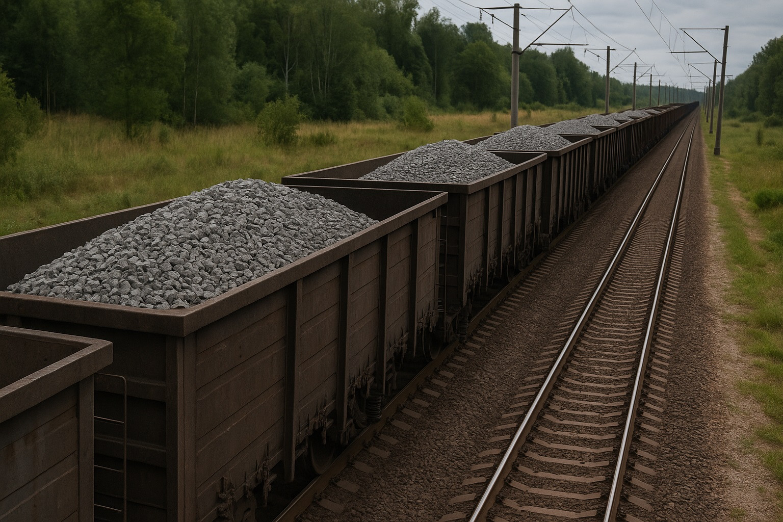 Перевозка щебня железнодорожным транспортом в России в 2025 году: причины снижения объемов и прогнозы